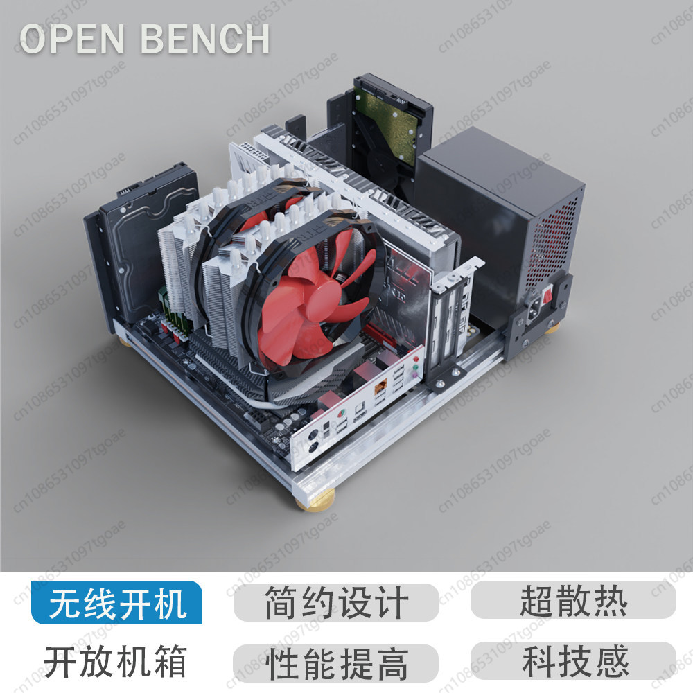 Chassi de PC em alumínio abert - Aluminum Open Frame Test Bench Water Cooling avaliação e preço