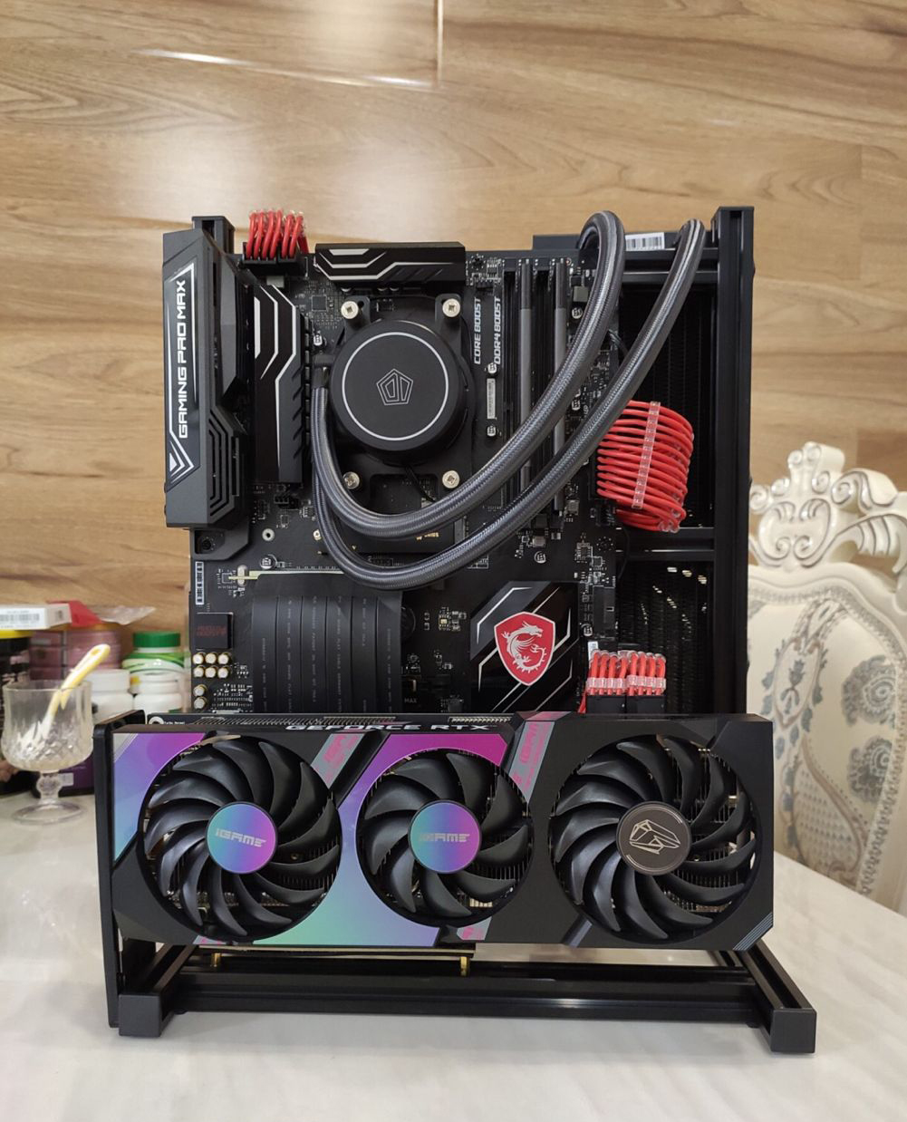 ATX EATX PC Test Bench com alç - Aluminum Open Frame Test Bench Water Cooling avaliação e preço